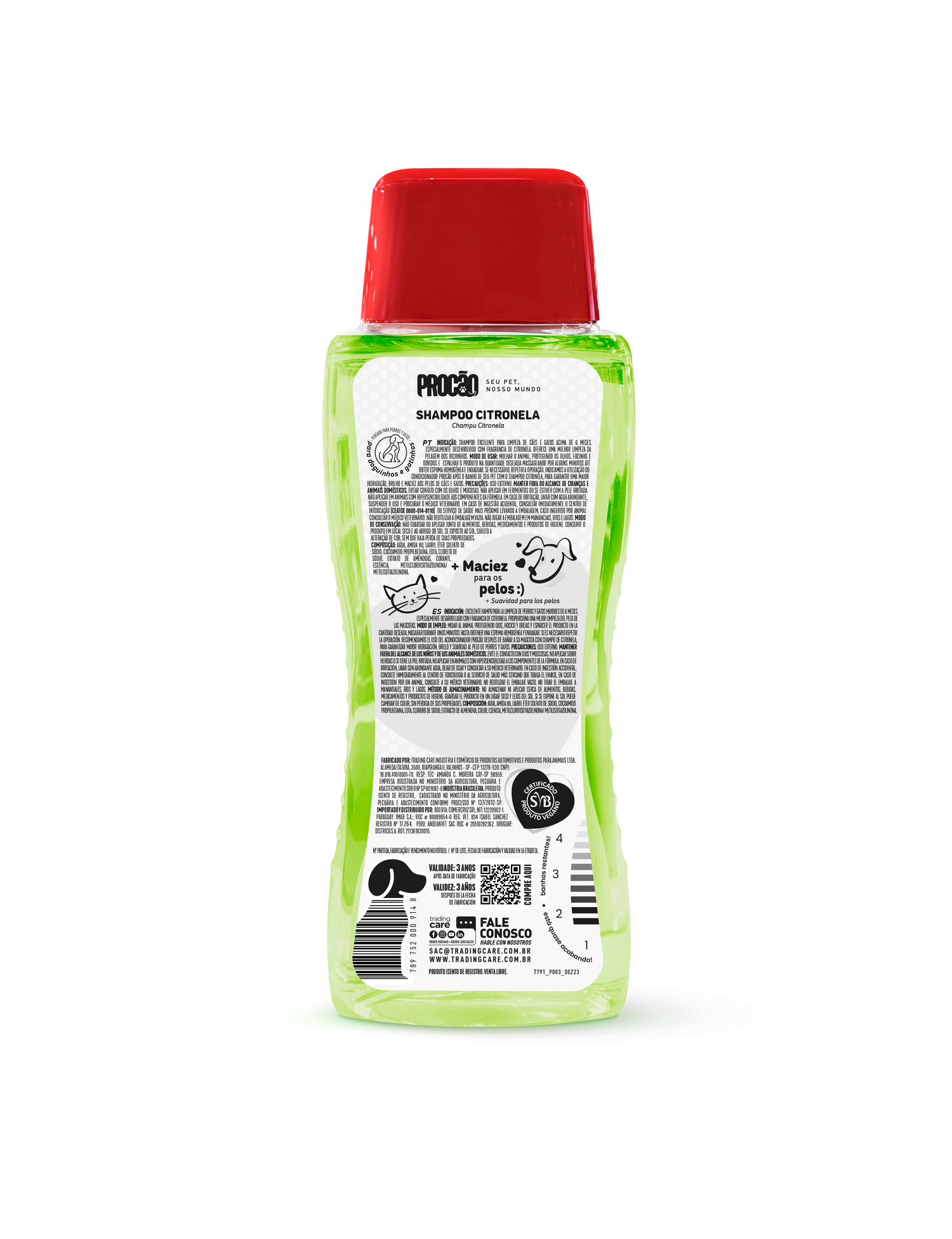 SHAMPOO CITRONELA PROCÃO - 500 ML 