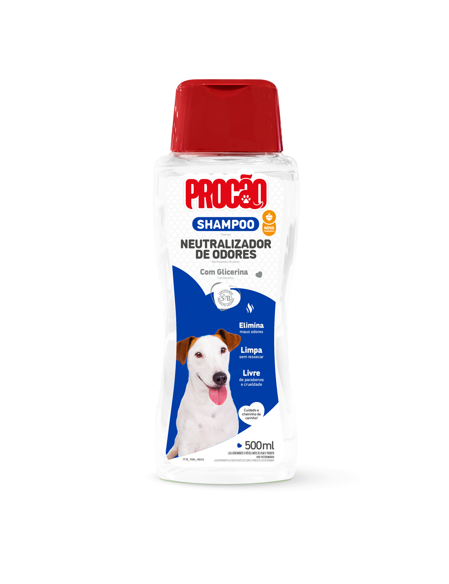 SHAMPOO NEUTRALIZADOR DE ODORES PROCÃO - 500 ML 