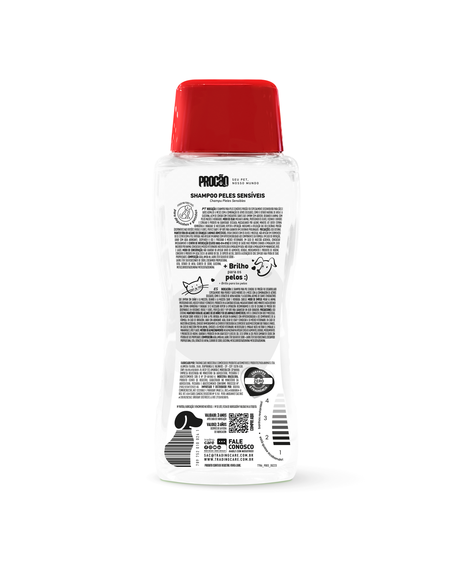 SHAMPOO PELES SENSIVEIS PROCÃO - 500 ML 